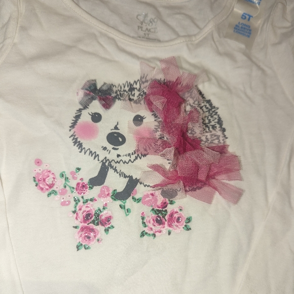 Children's Place Kids Long Sleeve Hedgehog Shirt NWT - Picture 5 of 5
